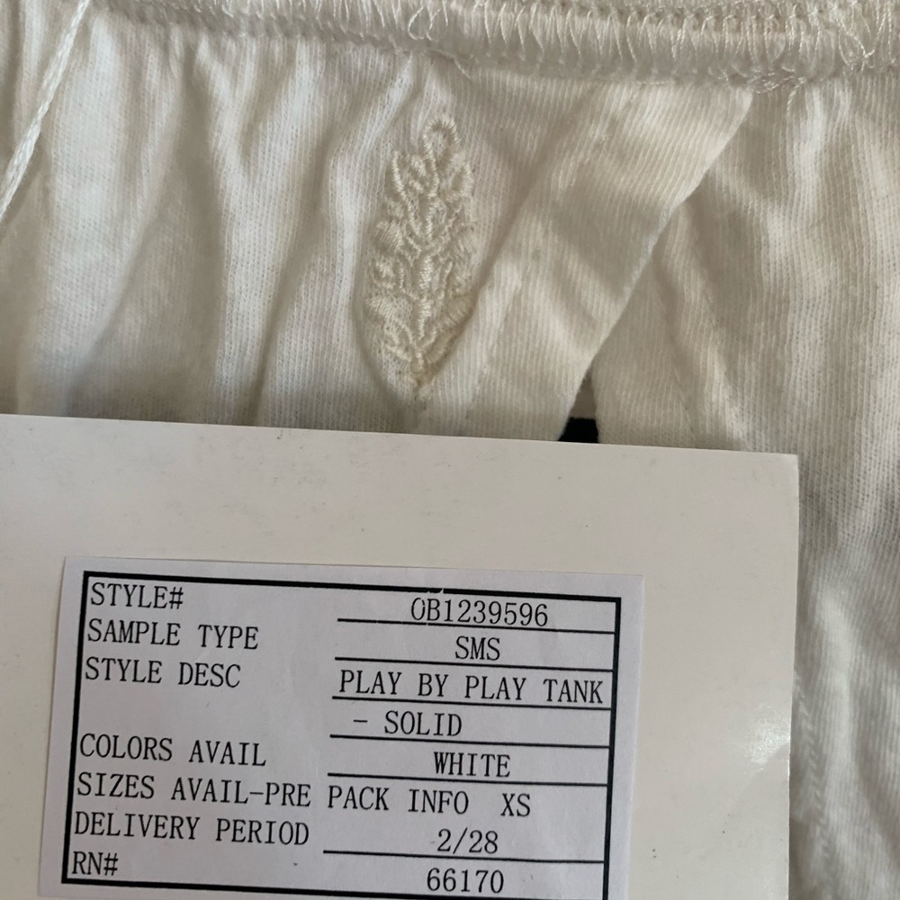 Free People Play By Play Crop Top in White NWT - Picture 5 of 7